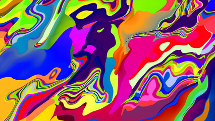 Aufkleber - colorful abstract fluid and liquid background for summer music festival