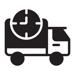 express delivery glyph icon