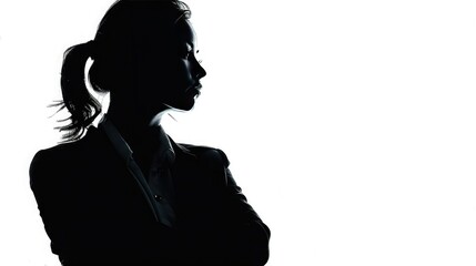 Aufkleber - business woman silhouette 