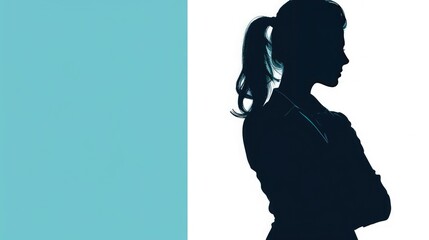Aufkleber - business woman silhouette 