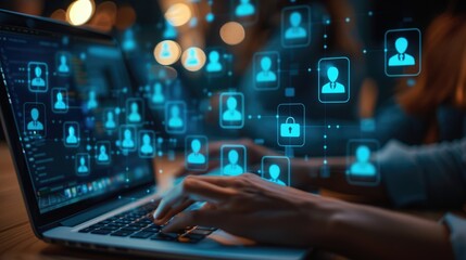 Poster - human resources computer 