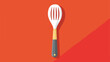 Kitchen ware beater. Vector flat icon with long shad