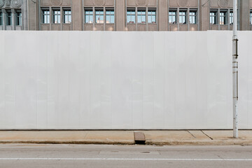 Blank Billboard Mockup on Street Wall
