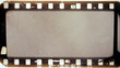 Strip of old celluloid film with dust and scratches - negative noise, copy space