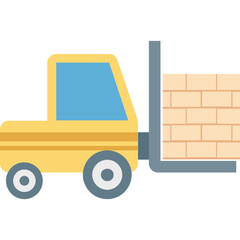 Wall Mural - forklift truck icon