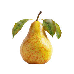 Yellow pear isolated on transparent background