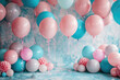 photo zone with birthday balloons