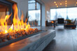 © Michael - Modern fireplace in the interior of the house