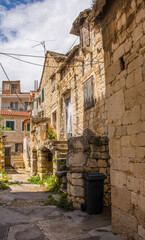 Wall Mural - Historic residential buildings in a quiet back street in the city of Split in Croatia