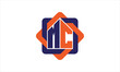 MC real estate logo design vector template.