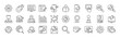 © nidhi07 - Digital Marketing vector thin line mini icons set. Thin simple outline icon collection.