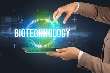 Poster - Close-up of a touchscreen, new tech concept