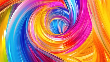 Sticker - Vibrant Swirl of Colors Abstract Design