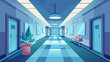 Soft dim lighting illuminates the hallways of the Oncology Department creating a peaceful and serene ambiance that helps to ease the minds of