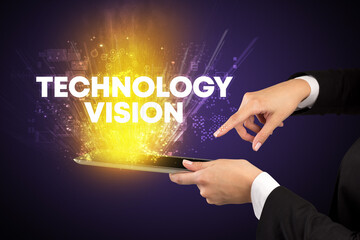 Poster - Close-up of a touchscreen with inscription