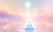 Spiritual realms - fantasy background - colorful sky - meditation - higher self - AI generated
