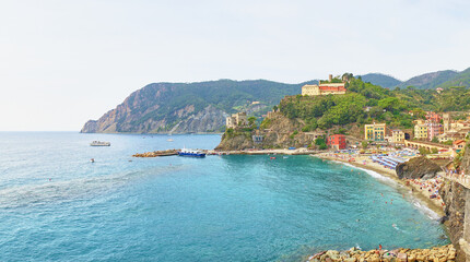 Wall Mural - Beautiful town “Monterosso al Mare” in the famous Cinque Terre National Park in Liguria, Italy.