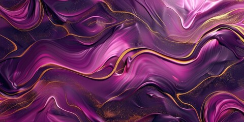 Poster - A purple and gold abstract painting Abstract background with copy-space
