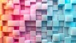 © Media Srock - Geometric pastel colors 3d gloss texture wall with squares