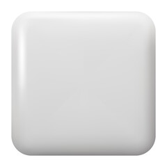 Blank square 3D button illustration