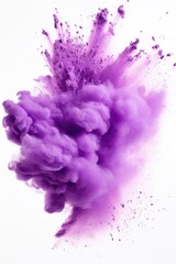 Wall Mural - A vibrant purple powder cloud floating in the air, perfect for creative projects