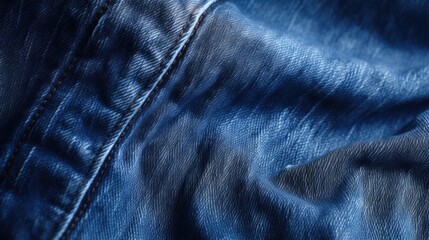 Aufkleber - Detailed view of a pair of blue jeans, versatile for various concepts