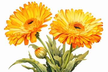 Poster - Bright yellow flowers in a simple vase. Perfect for home decor ideas