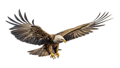 Wall Mural - american bald eagle isolated on transparent background cutout