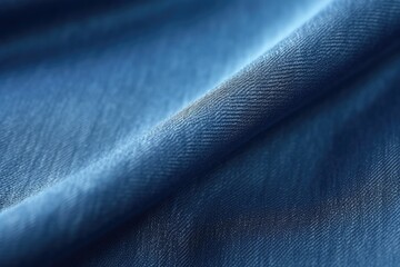 Detailed view of blue fabric material, suitable for backgrounds