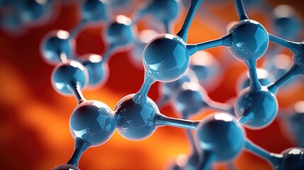 Poster - A close up shot of a bunch of spheres. Can be used for science or abstract concepts