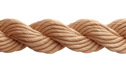 coil of rope isolated on transparent background cutout