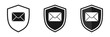 © Andrii - Set of shield icon with email, illustration