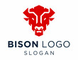 Logo about Bison on a white background. created using the CorelDraw application.