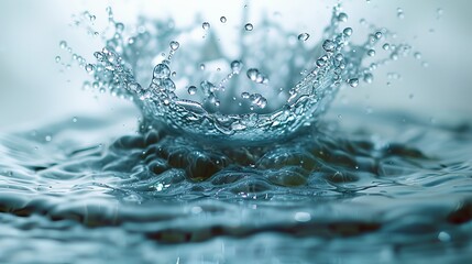 Aufkleber - Water splash isolated on white. Close-up of a splash of water forming a flower shape.