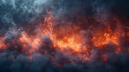 Leinwandbilder - It was a big fire smoke set