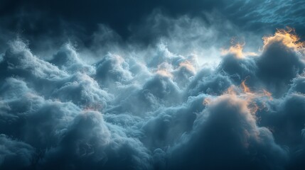 Poster - fog with billows rolling in the center