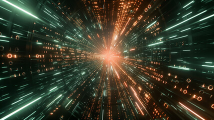 digital data stream explosion.stream speed data