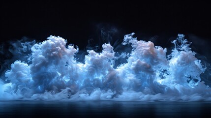 Poster - This realistic dry ice smoke cloud fog overlay can be easily incorporated into your images by simply dropping it in, changing the blending mode to screen or adding it.