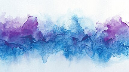 Poster - Abstract watercolor background. Vibrant blue and purple powder exploding on white background