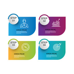 Poster - modern business infographic design with 4 option