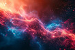 Abstract background of cosmic nebulae. AI technology generated image
