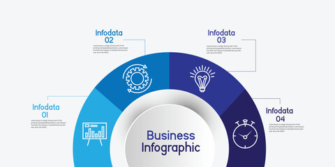 Wall Mural - Vector circle chart design, modern template for creating infographics, presentations, reports