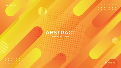 Poster - Abstract orange background with geometric overlay layer background. Modern template design for covers, brochures, web and banner