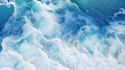 Poster - Blue water surface texture with clear reflections, creating a serene aquatic pattern