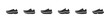Sneaker running shoes icon set. Sneakers silhouettes. Running shoe. Vector illustration
