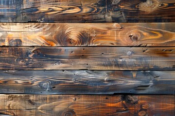 Wall Mural - Rustic Aged Wood Texture with Natural Patterns and Characteristic Grain Details for Background