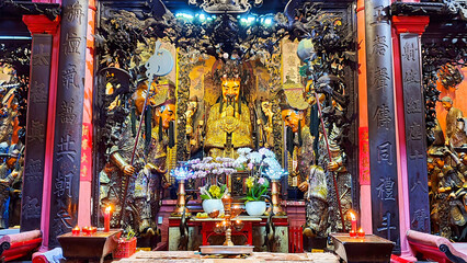 Interior View With Statues Of Jade Emperor Pagoda In District 1 Of Ho Chi Minh City, Vietnam. This Pagoda Was Built In 1892 By Chinese And Very Famous In Ho Chi Minh City.