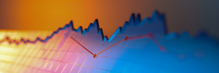 Wall Mural - A graph showing positive growth, representing a thriving business.