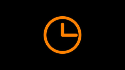  Clock icon 24 hours counting down icon.