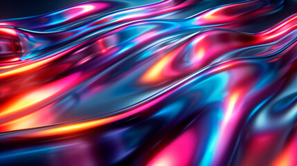 Poster - Colorful abstract background with wavy lines. Colorful trendy fluid background for for website and banner designs.